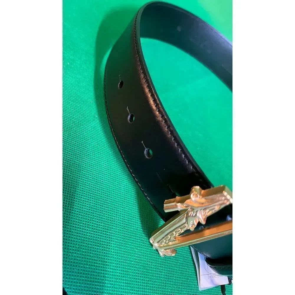 Moschino Couture Woman Black Leather Belt